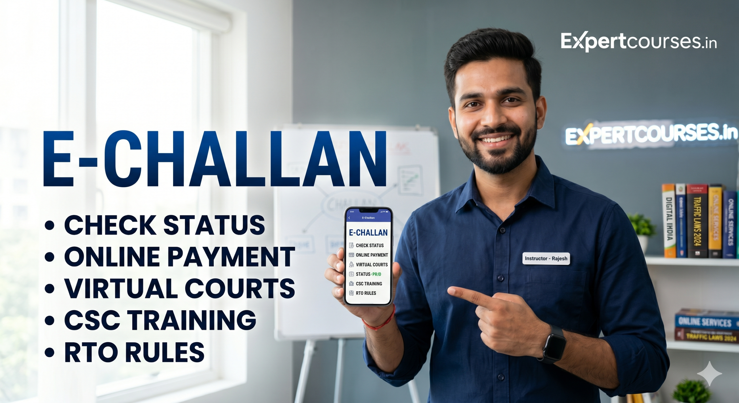 Learn to track, pay, and legally settle vehicle E-Challans online. A perfect step-by-step practical guide for vehicle owners, drivers, and CSC operators.